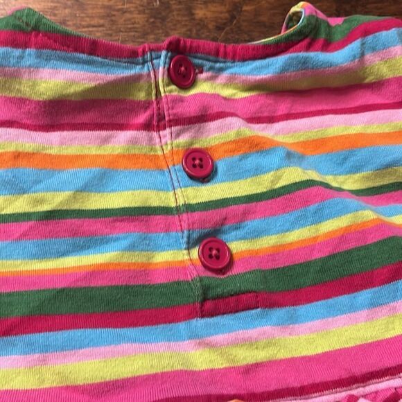 Hanna Andersson Horizontal Stripe/Floral Long Sleeve Dress, size 18-24 months - Picture 7 of 11